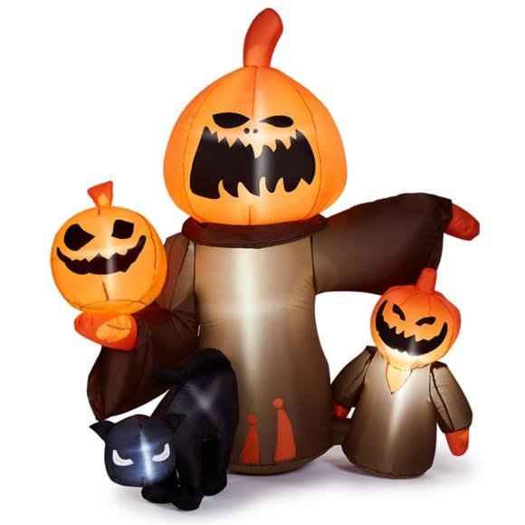 Halloween Inflatable Pumpkin Blow up LED Light Outdoor Yard Decor 5FT - Picture 8 of 10